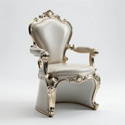 futuristic baroque chair of year 3 0 0 0, product photo, highly detailed