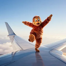 jerma 3 4 5 1 doing the yoinky spoinky dance on an airplane wing, realistic, hdr, clear image, hdd, dynamic lighting,