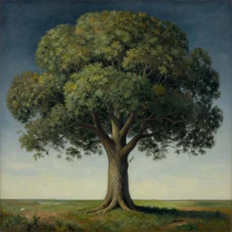 Surrealism painting of a tree, masterpiece