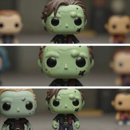 beautiful three point perspective film still of funko pop zombie keanu reeves in matrix, extreme closeup portrait in style of frontiers in miniature porcelain photography fashion seinen manga edition, miniature porcelain portrait, eye contact, tilt shift style scene background, soft lighting, kodak portra 4 0 0, 8 k, macro, cinematic style by emmanuel lubezki