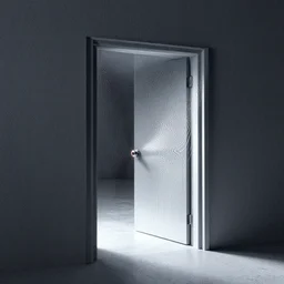 a doorway that uses a low - proximity magnetic distortion system to go to another dimension, digital art