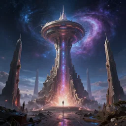 cosmic civilization, fantasy apocalypse, digital art, 4 k