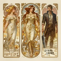 horizon zero dawn 2 crossover with dying light 2, d & d, fantasy, intricate, elegant, highly detailed, digital painting, artstation, concept art, matte, sharp focus, illustration, hearthstone, art by artgerm and greg rutkowski and alphonse mucha