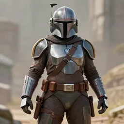 thicc lady mandalorian, art station, 4 k