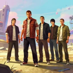 photo post futurist beatch : 4, character : - 3, 4 k rtx hdr volume light concept studio matte painting environement digital illustration style gta 5 art that looks like it is from borderlands and by feng zhu and loish and laurie greasley, victo ngai, andreas rocha, john harris by jesper ejsing, by rhads, makoto shinkai and