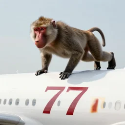 baboon doing pushups on top of a 7 3 7