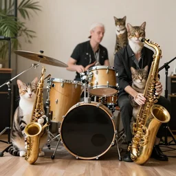 cats in a jazz band