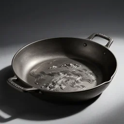 iron cast pan inspired by Philippe Starck