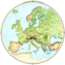 mercator projection, map of europe