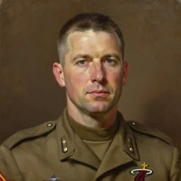 facial portrait of the miami heat dictator in military uniform, 1 7 8 0, oil on canvas by william sidney mount, oil on canvas, octane render