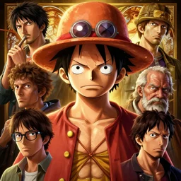 highly detailed vfx portrait of monkey d. luffy, stephen bliss, greg rutkowski, loish, rhads, beeple, makoto shinkai, tom bagshaw, alphonse mucha, global illumination, sharp focus, art by artgerm and greg rutkowski, stanley kubrick, best of behance, cinematic lighting, frowning, mouth closed,