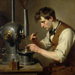 male repairing machine, dieselpunk, painting by gaston bussiere, craig mullins, j. c. leyendecker