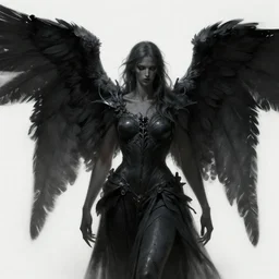 a dark angel, detailed, 8 k, trending on artstation, smooth, sharp focus artwork by mark arian, artgerm, mark keathley, greg rutkowski and alphonse mucha