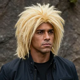 The Rock with a Ace Ventura wig