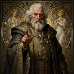 the librarian, old with a robe, fame of thrones, fibonacci, sweat drops, intricate fashion clothing, insane, intricate, highly detailed, surrealistic, digital painting, artstation, concept art, smooth, sharp focus, illustration, Unreal Engine 5, 8K, art by artgerm and greg rutkowski and alphonse mucha