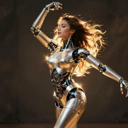 sexy robot lady dancing
