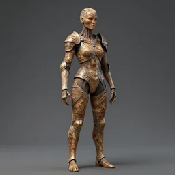 a woman armour made out of darwin's bark spider silk by greg rutkowski, full portrait