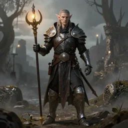 Half Elf Warlock with a Fiend Patron