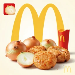 onion and onion and more onion raw onion combo meal, now at mcdonalds, food advertisement