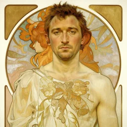 jude law, painting by gaston bussiere, craig mullins, greg rutkowski, alphonse mucha