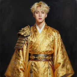 very detailed masterpiece painting of Jimin from BTS as a golden robe warrior from BTS, featured in artstation, concept art by Greg Rutkowski, WLOP, Dan Mumford, Christophe Vacher