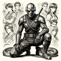 full body portrait, ninja warrior mask helmet metal gear solid, snake pose training suit swat commando, intricate details in moebius style, hd artstation by jesper ejsing, by rhads, moebius and makoto shinkai and lois van baarle, ilya kuvshinov, ossdraws, that looks like it is from borderlands and by feng zhu and loish and moebius