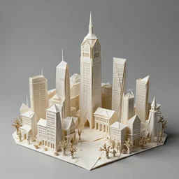 origami mini city, fantasy, intricate, elegant, highly detailed, digital painting, artstation, concept art, smooth, sharp focus illustration, art by afshar petros and krenz cushart and artem demura and tony sandoval