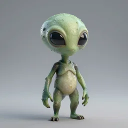 a small alien creature, 8k, octane render