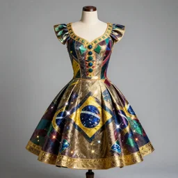 1 9 9 8 brazilian dress designed by arthur bispo do rosario, jules bastien - lepage, tarsila do amaral, frank weston and gustave baumann, mannequin, clothing photography, f - 9 1 / 1 2 5, brutalism, sharp focus, colorful refracted sparkles, star lines, soft light, 8 k
