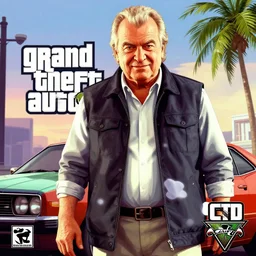 Edmund Hillary in Grand Theft Auto 5 cover art, epic, 4k resolution, extremely detailed, very sharp, artstation, digital art, vibrant,