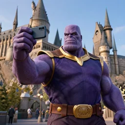 Award Winning Photo Of Thanos Taking A Selfie At Hogwarts,8K