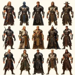 collage of digital art fantasy characters