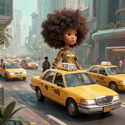 afrofuturist taxi rank busy dystopian sci - fi trending on artstation