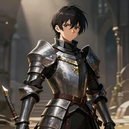 a medieval anime knight very pretty, sasucchi 9 5, epic, cinematic great lighting