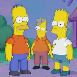The Simpsons, realistic, real-life, cinematic, 4k HD