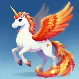 digital illustration of a unicorn phoenix, deviantArt, artstation, artstation hq, hd, 4k resolution