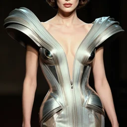 close up of female movie star of the seventies with futuristic avant - garde dress, official valentino editorial, highly detailed