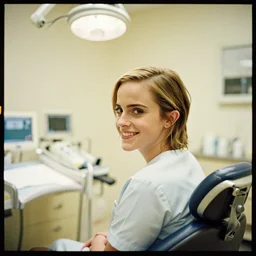 emma watson, dentist office, extreme far view, kodak gold 2 0 0, 5 0 mm,