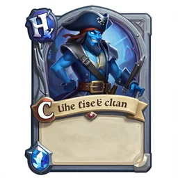 Hearthstone card art style : The pirate of the blue clan