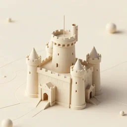 extreme close up!!! of a castle on a minimalistic illustrated map of steampunk small town, vivid color scheme, sharp focus, clear image, hyper realistic, by alphonse mucha