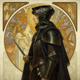 ( side profile ) painted portrait by thomas blackshear and alphonse mucha, imogen poots as nod - gothic templar, gloomhaven, by craig mullins, greg manchess, raymond swanland, anders zorn, by bayard wu, huang guangjian, greg rutkowski, jesper ejsing