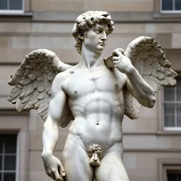 Boris Johnson as michaelangelos David statue