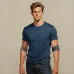 attractive male, character design, painting by craig mullins