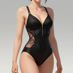 kim possible in a black swimsuit, intricate, elegant, highly detailed, digital painting, artstation, concept art, smooth, sharp focus, illustration, art by artgerm and greg rutkowski and alphonse mucha, 8 k