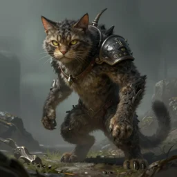 cat monster, fantasy dnd digital art by John Howe