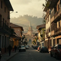 bogota colombia artstation, atmosphere, cinematic lighting, 4 k