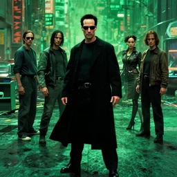 colorful green scene from The Matrix (1999) by Markus Vogt exquisitely detailed, 4k ultra