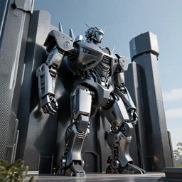 robotic german castle with geometric carbon plate walls, futuristic, 8k, photograph