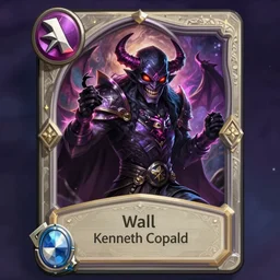 hearthstone card art of kenneth copeland as a demonic warlock, illustrated by konstantin turovec, zoltan boros, alex horley orlandelli, matt dixon, jim nelson, trending on artstation, masterpiece digital art, 4 k concept art, glowing eyes, evil grin