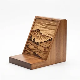 engraved bookends, professional product shot, isolated on a pure white background, centered, entire object in frame, sharp focus, soft studio lighting